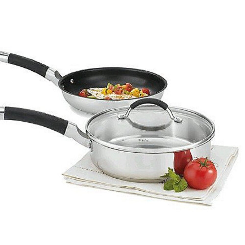 Cuisinart Weight Watchers Three-Piece Nonstick Stainless Steel Sauce Pan/Skillet